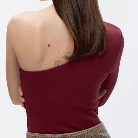 KOTN Faten Top Burgundy - Picture 4 of 6